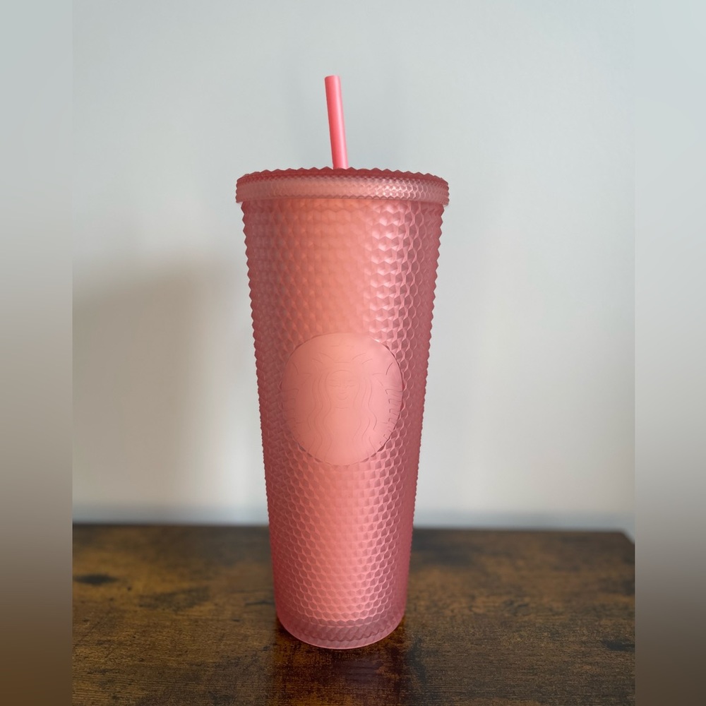 [USED] 2022 Starbucks Soft Touch Pink Lemonade Studded Venti Tumbler